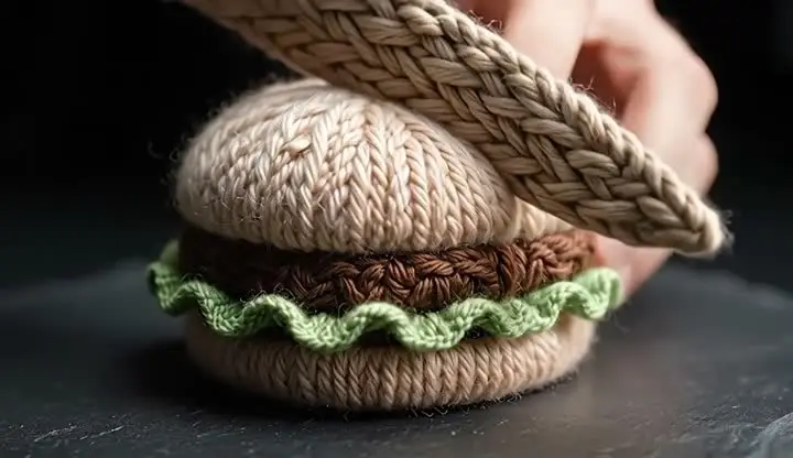 Knitted burger